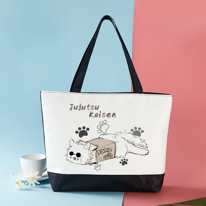 

Простое модное повседневное путешествие из аниме джутсу кайсена, 9 дюймов, 21x24 см, 31x40 см, Холщовая Сумка на одно плечо, подарок