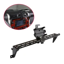 For Toyota FJ Cruiser 2007-2021 Metal Black Car Center Console Phone Holder Stand GPS Mount Bracket Car Accessories For Toyota FJ Cruiser 2007-2021 Metal Black Car Center Console Phone Holder Stand GPS Mount Bracket Car Accessories