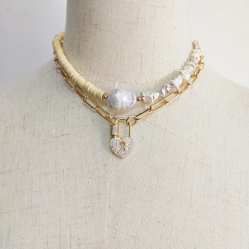 Модное простроченное платье с Комбинируйте стиль ожерелье Ювелирные наборы