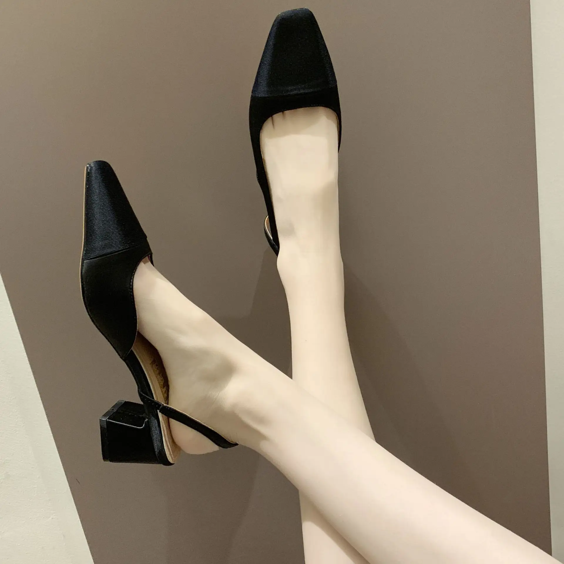 Лидер продаж 2019 летняя женская обувь классические туфли на среднем каблуке