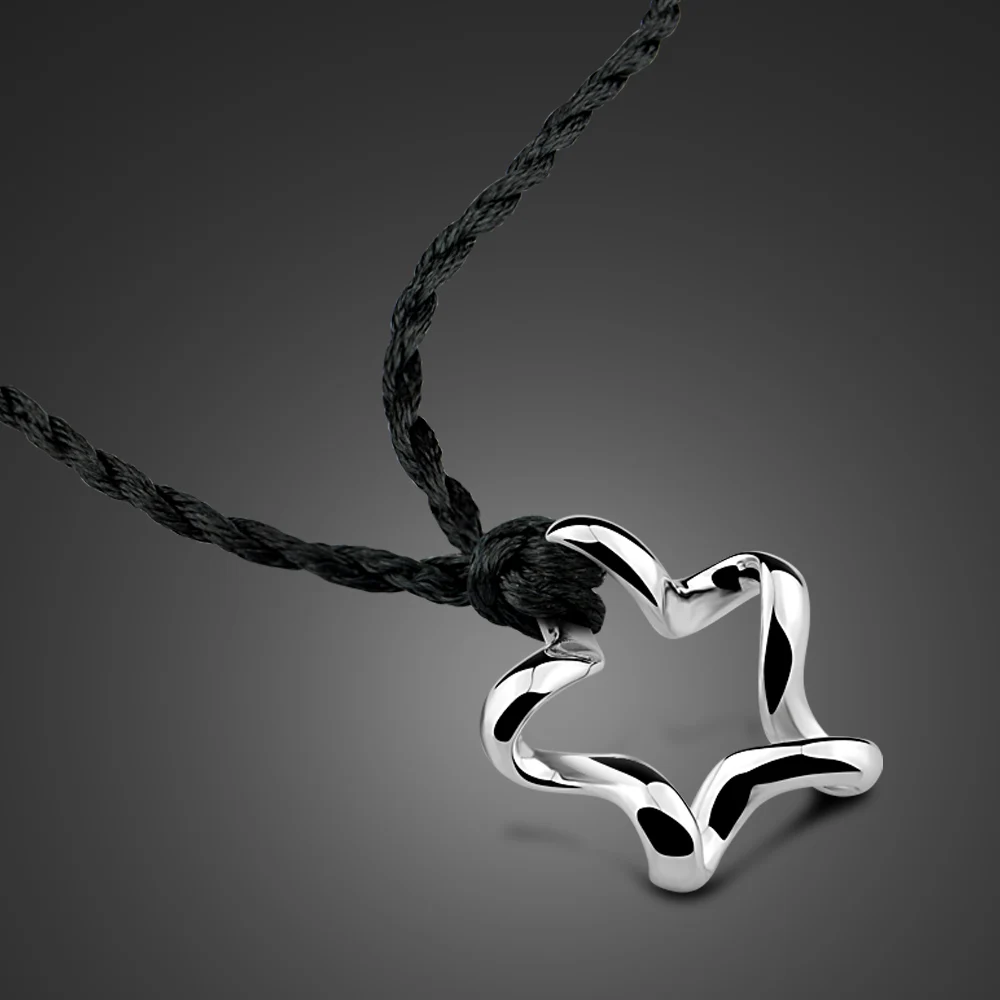 Классическое ожерелье из серебра 925 пробы с подвеской в виде звезд женское