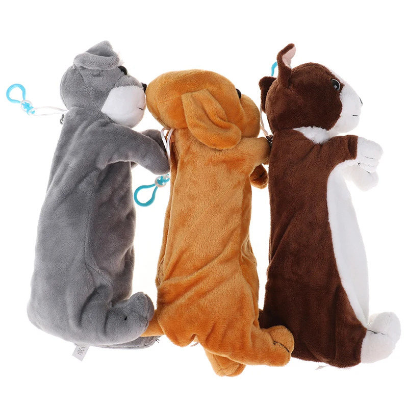 

Cartoon Plush Pencil Case Kawaii Stationery Plush Dog Puppy School Office Supplies Pencil Bag For Kids Pencil Box Christmas Gift