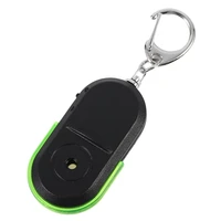 portable size old people anti lost alarm key finder wireless useful whistle sound led light locator finder keychain