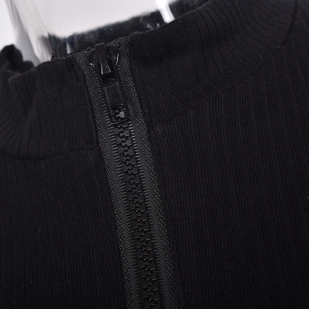 

Summer's New Sexy Casual Grey Red Black Collar Long-Sleeved Sports Tight Knit Dress