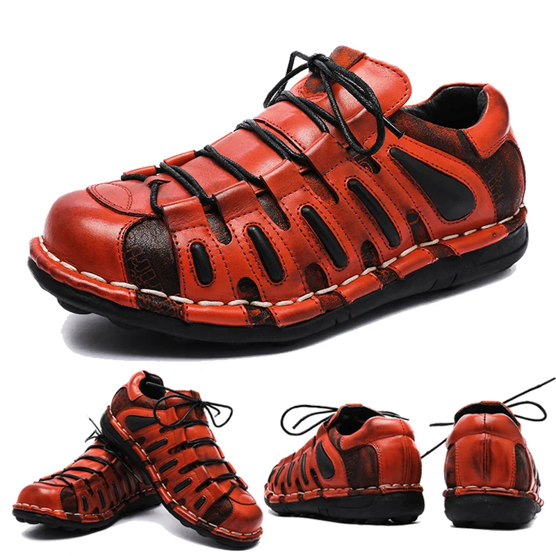 Мужские треккинговые кроссовки из натуральной кожи уличные для альпинизма