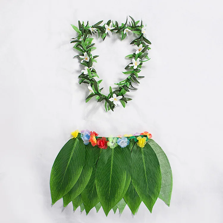 

Hawaiian grass skirt Party supplie Party decoration Simulation leaf adult children show costume Beach Holiday Party Dress Decor