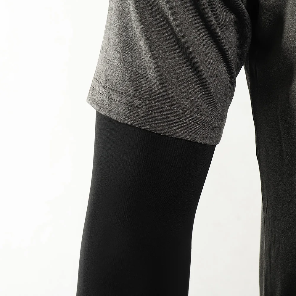 ARSUXEO мужские рубашки для бега весна-осень быстросохнущая компрессионная