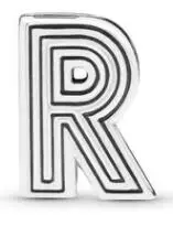 R 925 пробы Серебряный Круглый Шарм круглый шарик A-Z зажим подходит Оригинальное отражение Шарм браслет ювелирные изделия аксессуары - Цвет: R