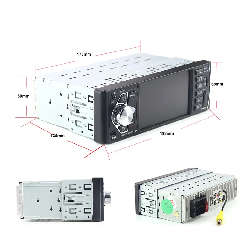 4 1 дюйма автомобильное радио Авто din стерео Поддержка Bluetooth Камера заднего вида