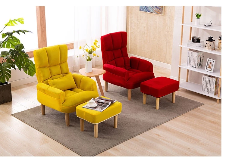 

Lazy Sofa Single Fabric Leisure Tatami Tv Computer Chair Pregnant Women Breast-feeding Chair Balcony Afternoon Lounge Chair