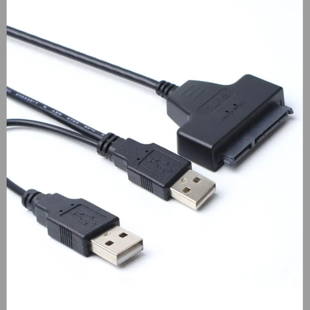 Двойной USB 2 0 к SATA кабель адаптера жесткого диска для 5 дюйма HDD SSD|Компьютерные