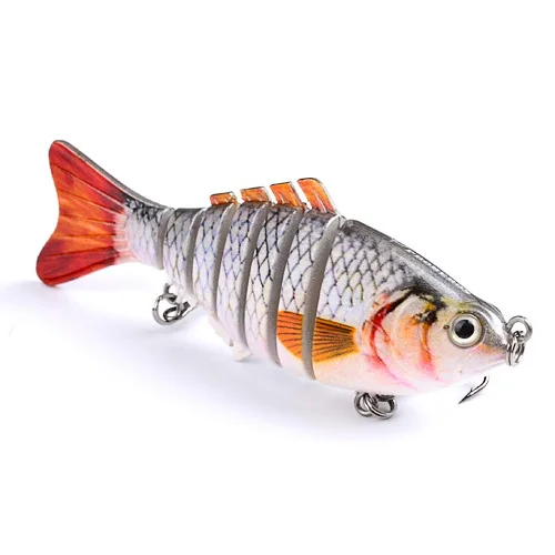 

50pcs 10cm 15.3g swimbait lure Multi Jointed fish Wobblers Lifelike Fishing Lure 7 Segment Swimbait Crankbait Fishing Tackle