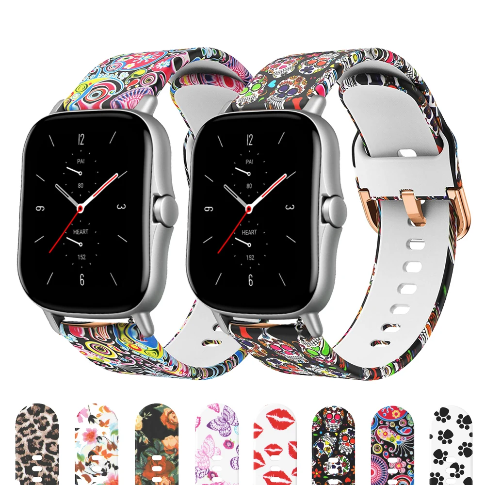 

Ремешок 20 мм для часов Huami Amazfit GTS bip gts 2 mini GTR 42 мм, силиконовый браслет для наручных часов samsung galaxy active 2 44 мм 40 мм