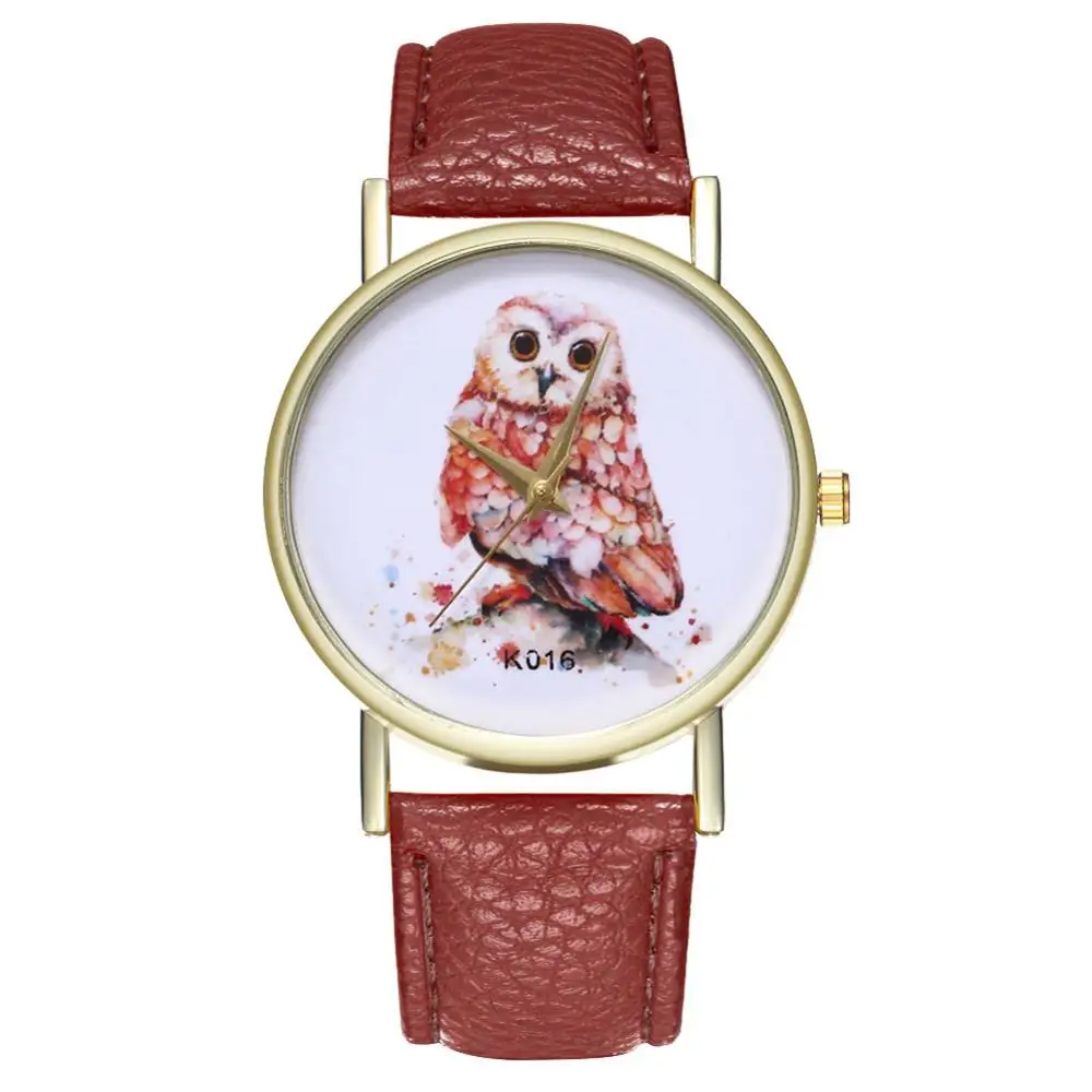 Милые девушки часы студент прекрасный браслет Сова узор кварцевые наручные в