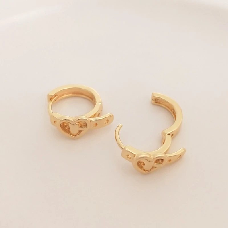 

Усиление сохранения цвета 14K настоящее золото заполненное вручную сердце медные серьги кольца DIY ювелирные изделия