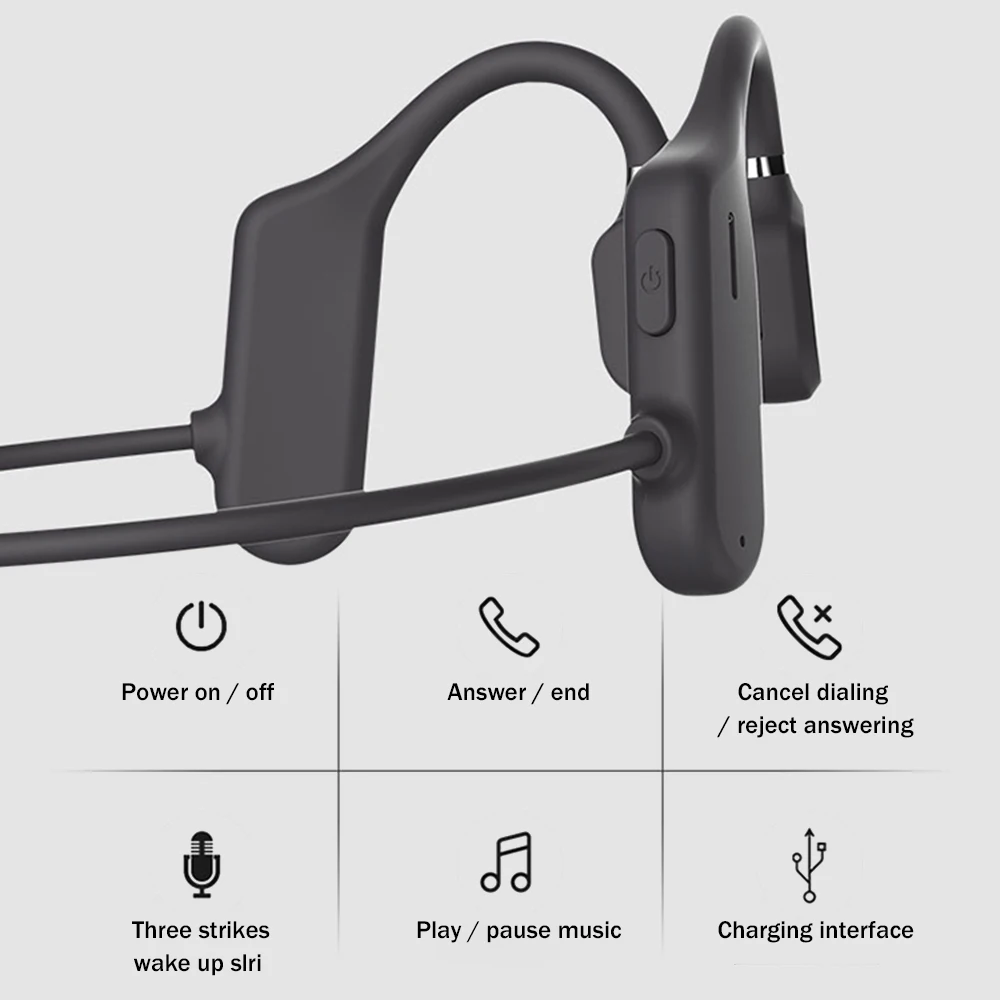 Bluetooth 5 0 гарнитура с открытым воздухом Беспроводные спортивные наушники для