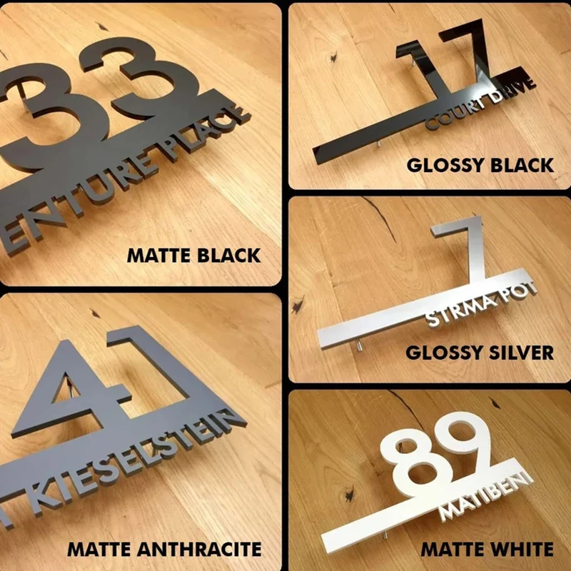 Современная адресная табличка для жилых помещений с цифровым номером