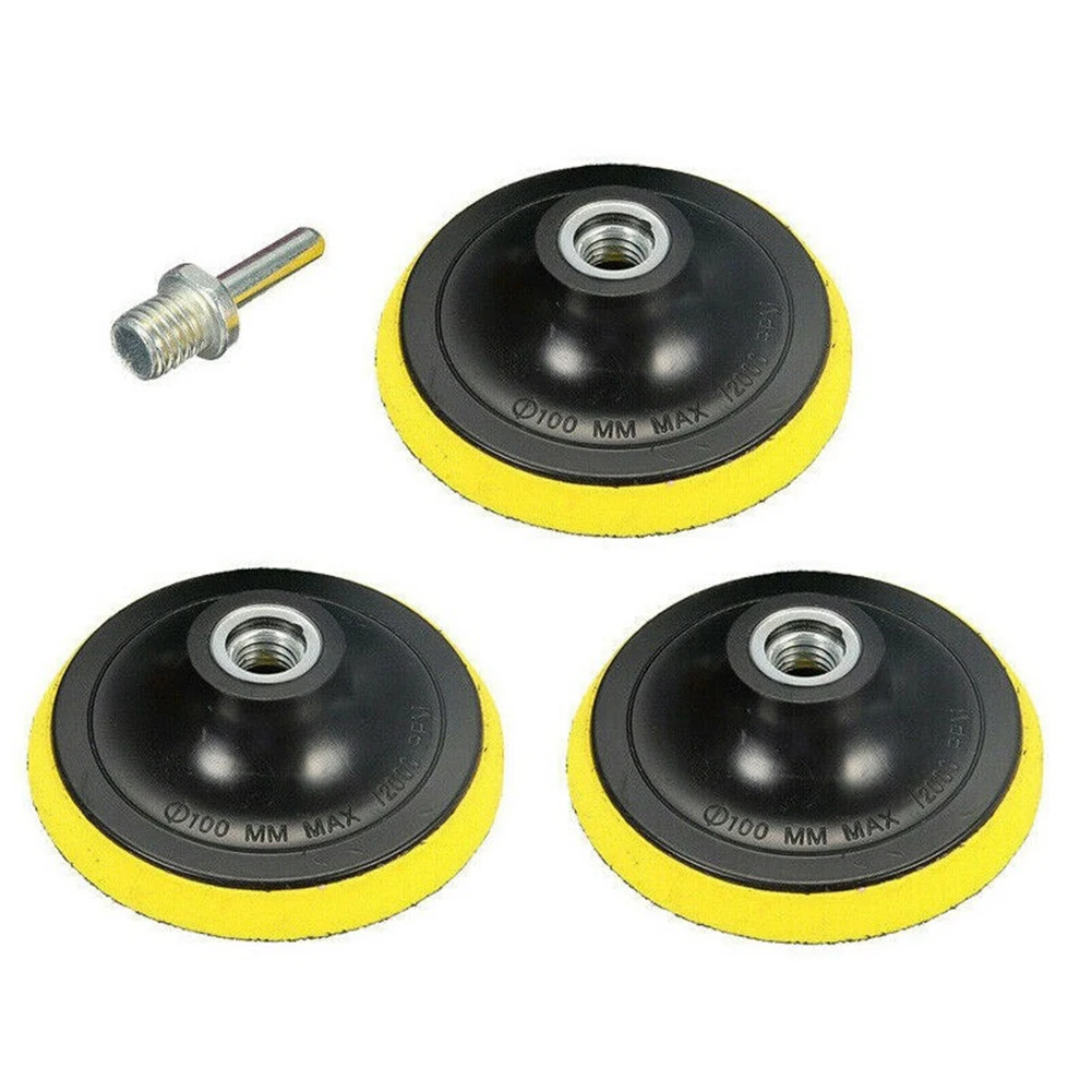 

Hook And Loop 4inch Polishing Backing Pad Sander Hook & Loop 3pcs Disc