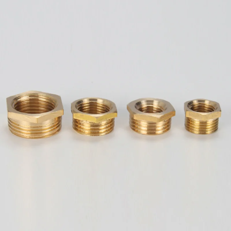 Brass Adapter Fitting BSP Reducing Hexagon Bush Bushing Male to Female Connector Fuel Water Gas Oil 1/8&quot 1/4&quot 3/8&quot 1/2&quot 3/4&quot