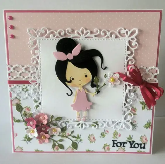 Милые девушки новые металлические режущие высечки Нож Форма для прозрачного