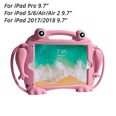 CHINFAI Детский дружественный силиконовый чехол для iPad Mini 1 2 3 4 5 7,9 противоударный безопасный Чехол для iPad Air Air2 Pro 9,7'' - Цвет: 5778PK Air 9.7