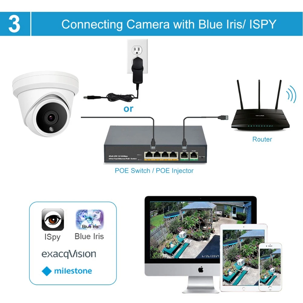 Совместимы Hikvision 8MP видеонаблюдения ip-камеры с питанием по POE револьверная наружная сетевая камера безопасности с 30M IR Onvif