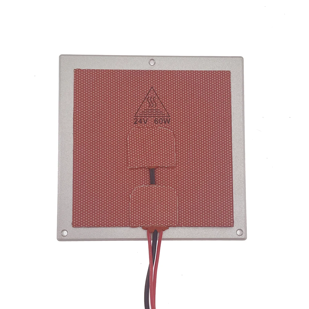 v0 1 3d printer heated bed kit 24v 60w silicone pad 120120 aluminum plate and pei steel sheet for voron 0 1 parts free global shipping