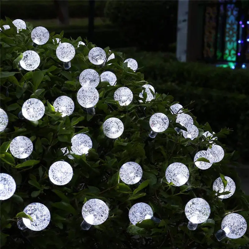 

Solar Lamp 10M 50Led Crystal Ball Globe luz Waterproof Warm White Fairy Light Garden Decoration Outdoor Solar Led String
