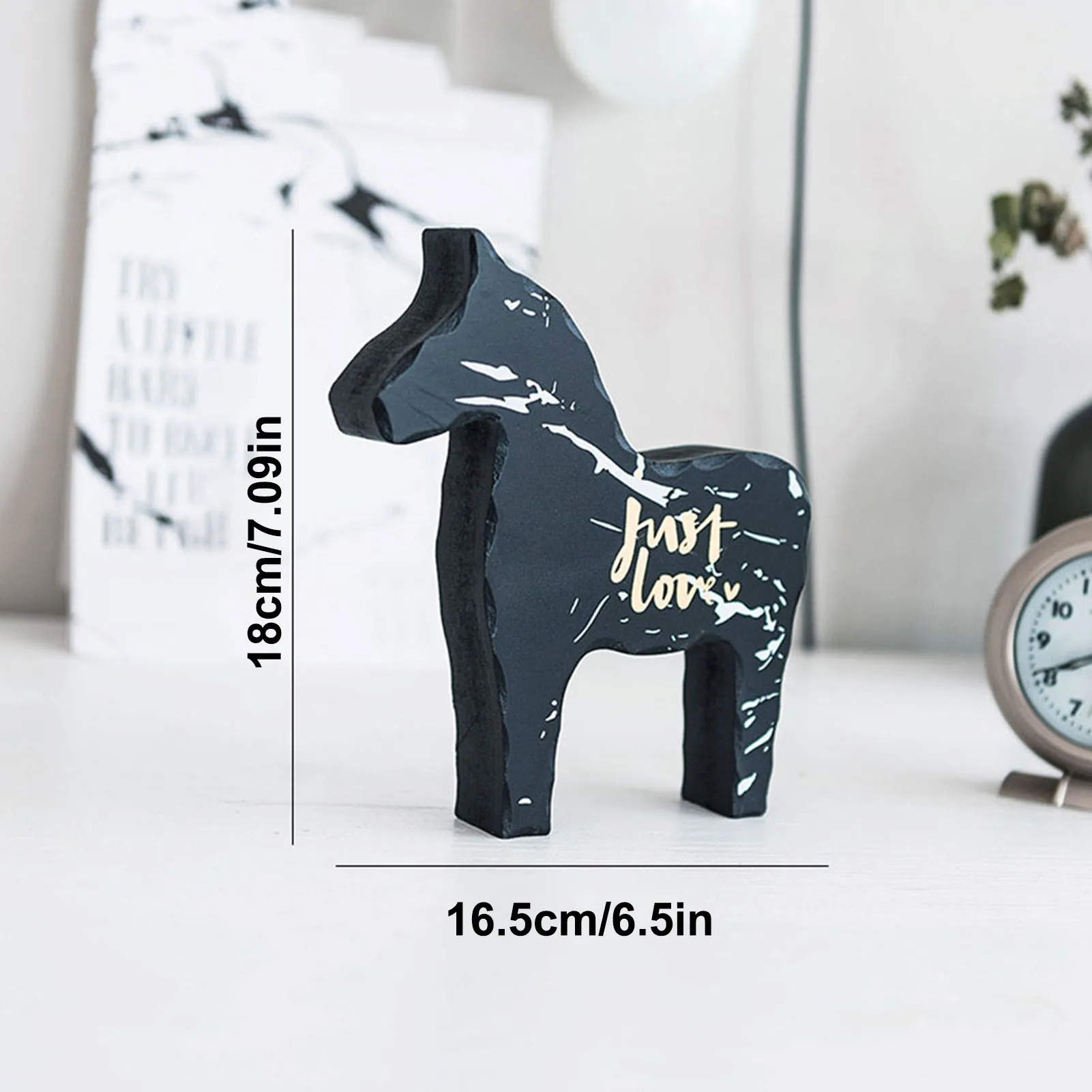 Деревянное украшение в виде лошади скандинавский артистический деревянный