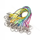Застежка-карабин для ключей сделай сам, нейлоновый шнур с подвижным ремешком разных цветов, изящный брелок для бижутерии, 100 шт.лот