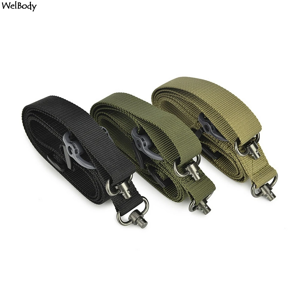 

MS4 Tactical Rope Mission Adjustable Two 2 Points Tactical Rifle Gun Sling Quick Detach QD Trap For Outdoor Nylon Belt Rope