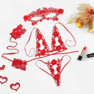 4 предмета в комплекте, нижнее белье сексуальные горячие эротические сексуальные сорочки, сексуальное нижнее белье, ночное белье размера плюс Для женщин сексуальные костюмы Эротическое белье Femme