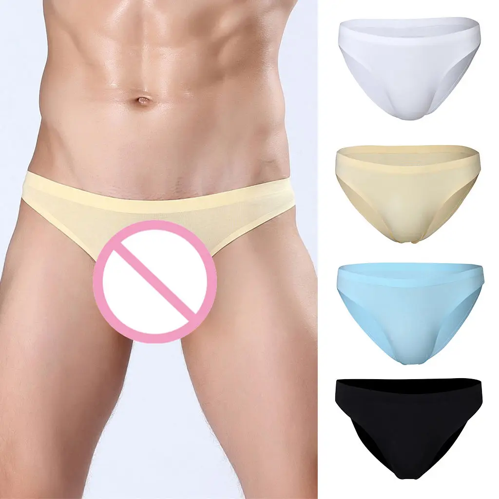 

Solid Breathable Modal Panties Briefs Bugle Pouch String Thong for Men