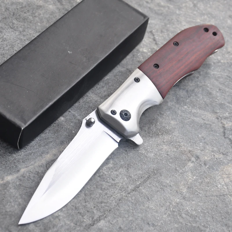 Нож Тактический карманный из стали и черного дерева с лезвием 440с 8 2 дюйма