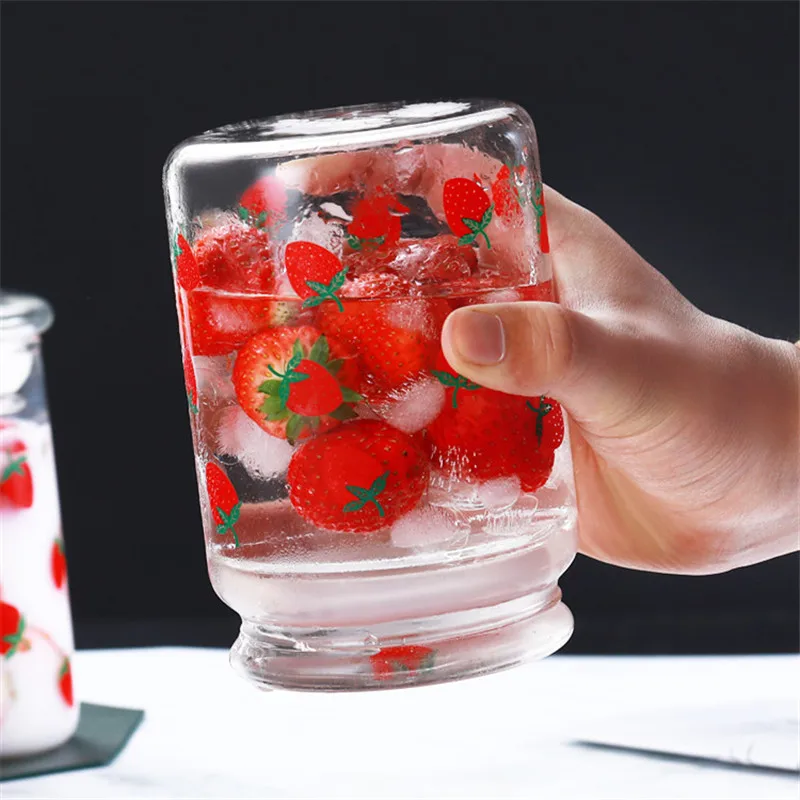 Прозрачная Милая кофейная кружка большой емкости с крышкой простая современная