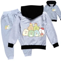 2021 new game sumikkogurashi hoodie suit kids jacket and pant two piece children clothing set boys clothes toddler girls outfits