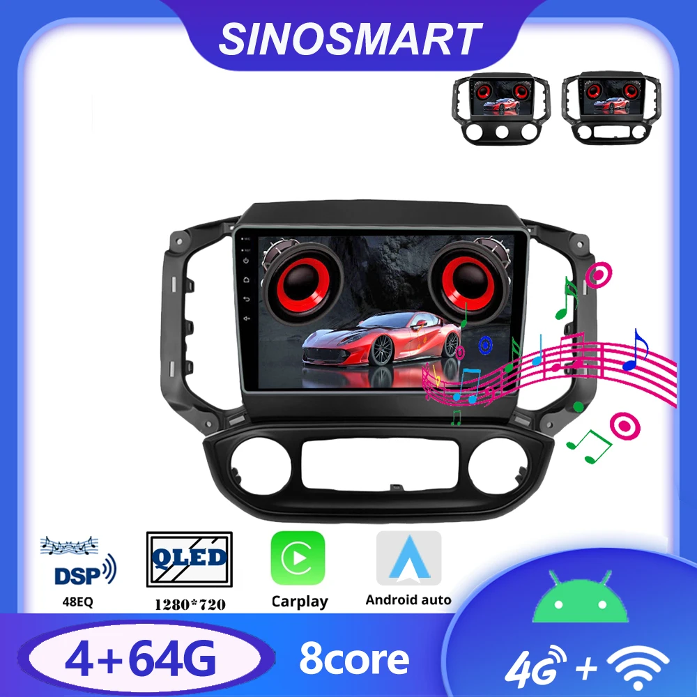 

SINOSMART Car GPS Navigation Player for Chevrolet Trailblazer Colorado S10 2015-2021 48EQ DSP, 4G Optional