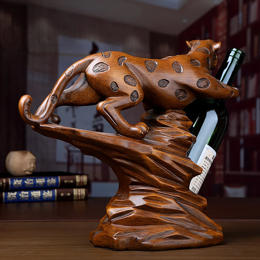 

Resin People Animal Sculpture Wine Bottle Holder Rack Stand Home Decoration Statue Living Room Decor Figurine Office Ornaments