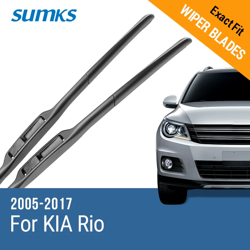 

SUMKS Wiper Blades for KIA Rio 22"& 16" /26"& 16" Fit hook Arms 2005 to 2017