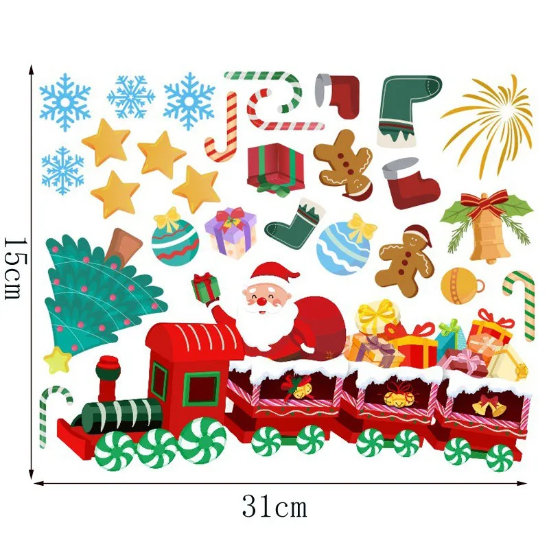 НОВАЯ РОЖДЕСТВЕНСКАЯ наклейки на стену ПВХ стиле граффити из мультфильма