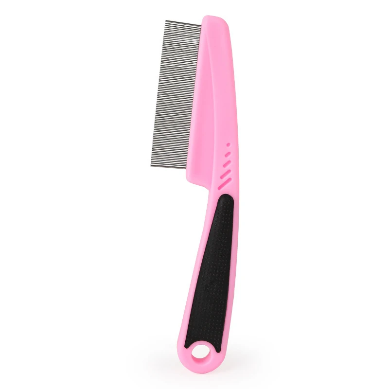 pink 1 шт. новая упаковка кошечка Груминг для собачьей шерсти расческа fla Shedding щетка щенок собака из нержавеющей шерсти расчески средства по уходу за животными - Цвет: pink