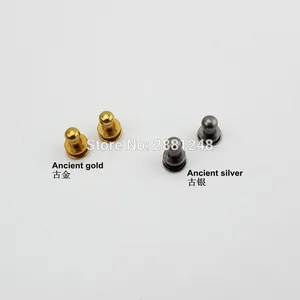 100 шт медная древняя серебрянаяЗолотая Сумка аксессуаров оборудования сумки заклепки ниппель сумки для ногтей кожаные Винты Круглые Кнопки