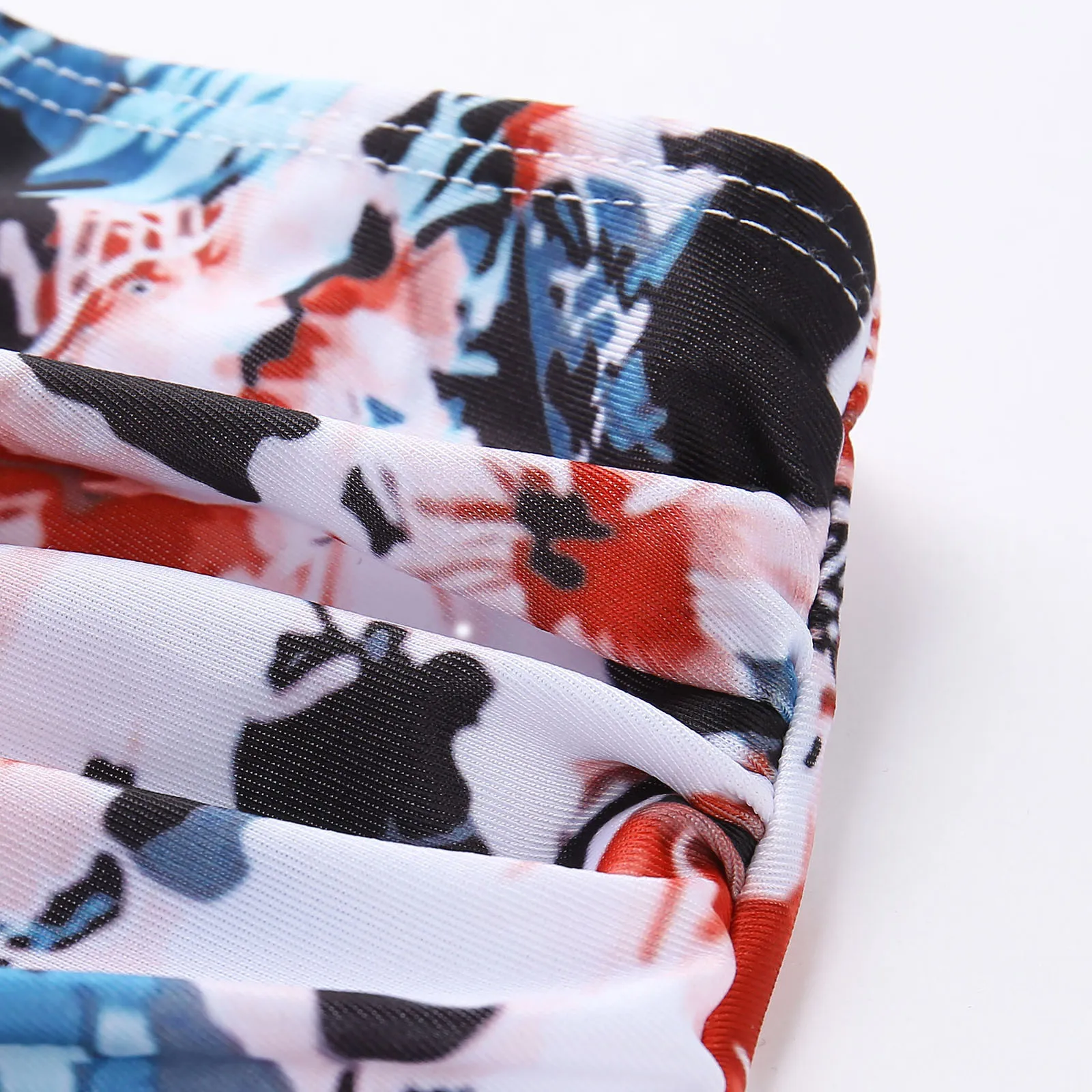 

High Waist Print Swimsuit 2021 Summer Beach Swimwear Women Push up Padded Swimsuit Retro Halter Ruched Bikini Biquinis Feminino
