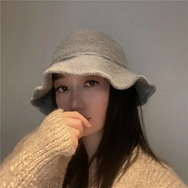 

Winter Warm Caps For Women Lady Thicken Bob Panama Outdoor Big Eaves Bucket Hat Unisex Windproof Solid Color Fisherman Hats L10