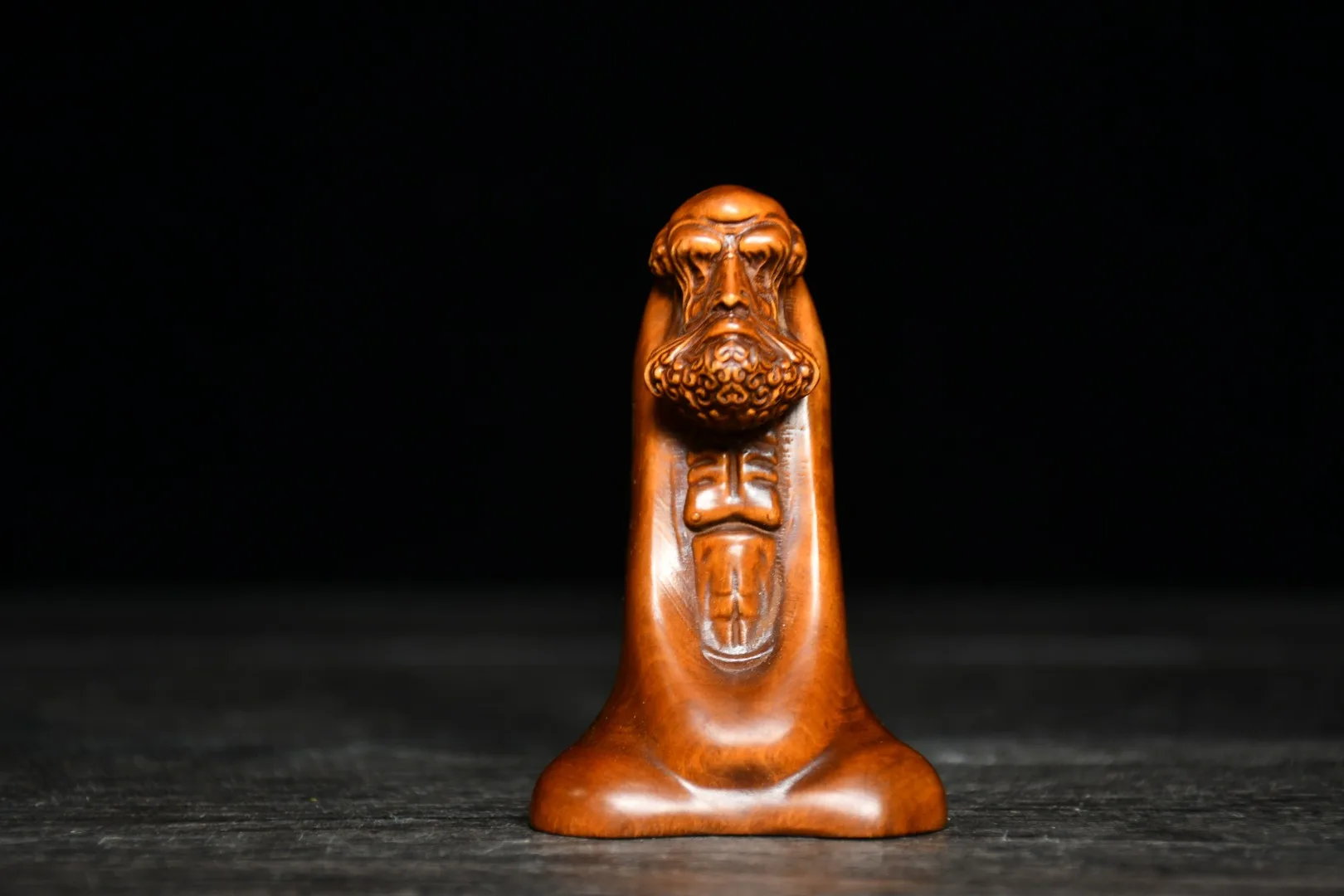 

Home Decor 3" China Lucky Seikos Boxwood Dharma Buddha Bodhidharma Statuette Enshrine the Buddha