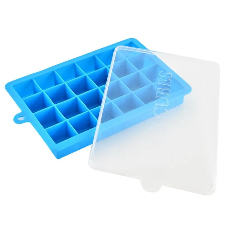 

24 Ice Tray Food Grade Silicone Ice Maker Mold With Lid For Ice Cream Chocolate Party Whiskey Cocktail Drink For Making