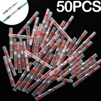 50pcs thermal shrinkage electrical car wires connector solder extrusion terminals block cable termination wireway clamping