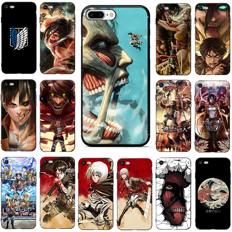 

Manga Comic Attack On Titan Phone Cover For Iphone SE 2020 X XS 7 8 6 6s Plus Case XR 11 11Pro Max 12 Mini Soft Shell Fundas