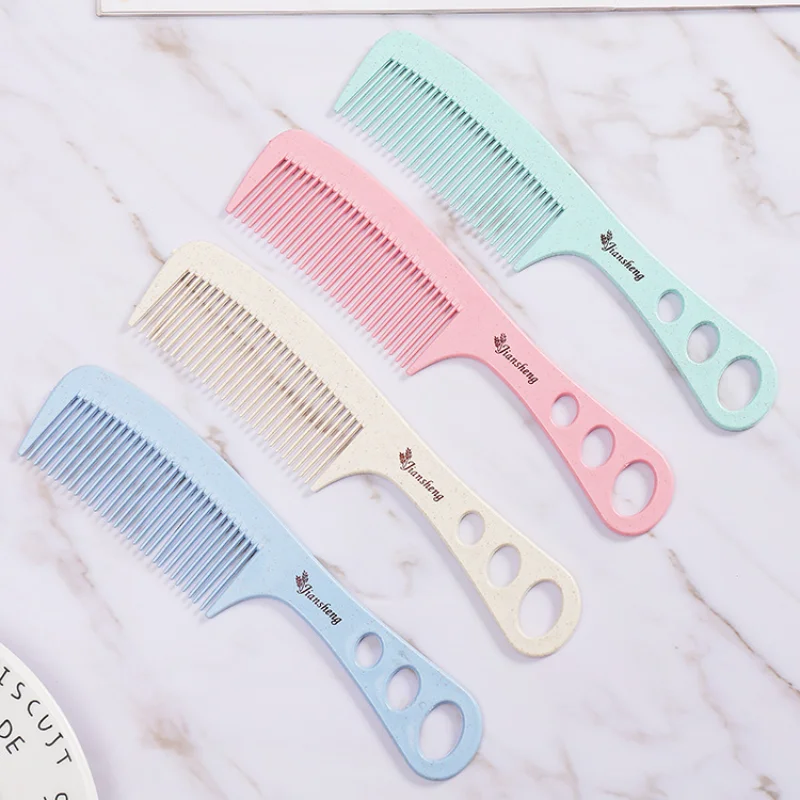 

Расческа деревянная женская с широкими зубьями, экологически безопасный расческа из пшеничной соломы, для парикмахеров