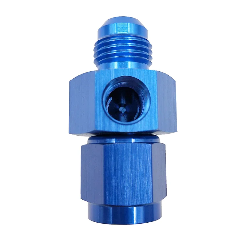 

Blue Aluminum Anodized -4 AN Male to Female -4 AN with 1/8" NPT Gauge/Gage Port Hose Tube Adaptors Fitting Pressure Take Off